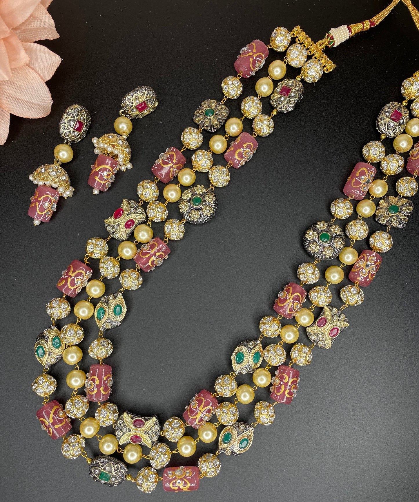 Collar De Piedras Preciosas En Capas