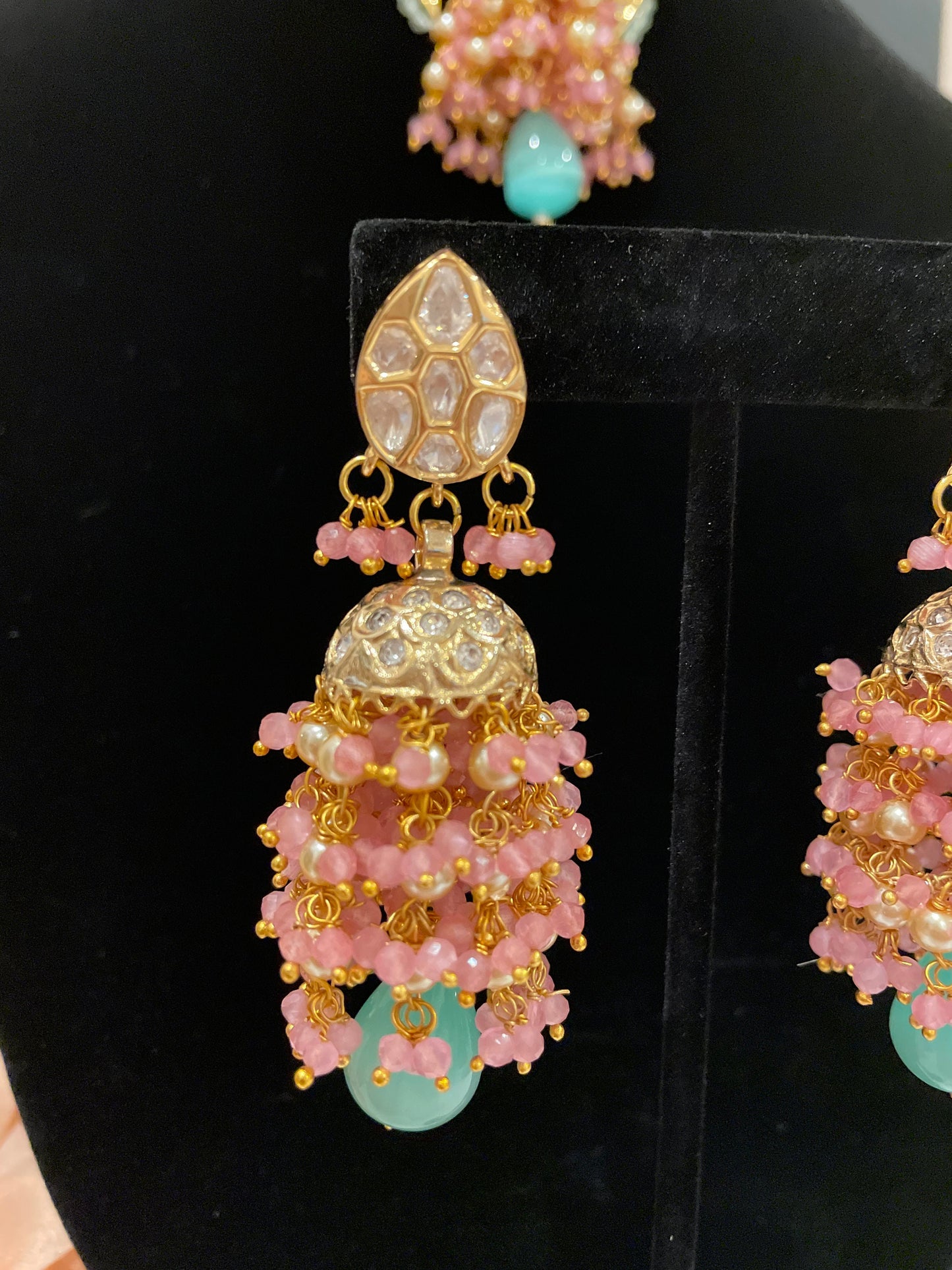 Joyería Amrapali/Conjunto kundan de oro/Joyería Nikah/Gargantilla india rosa/Gargantilla Polki/Joyería de boda india/Gargantilla Valima/Collar Sabyasachi