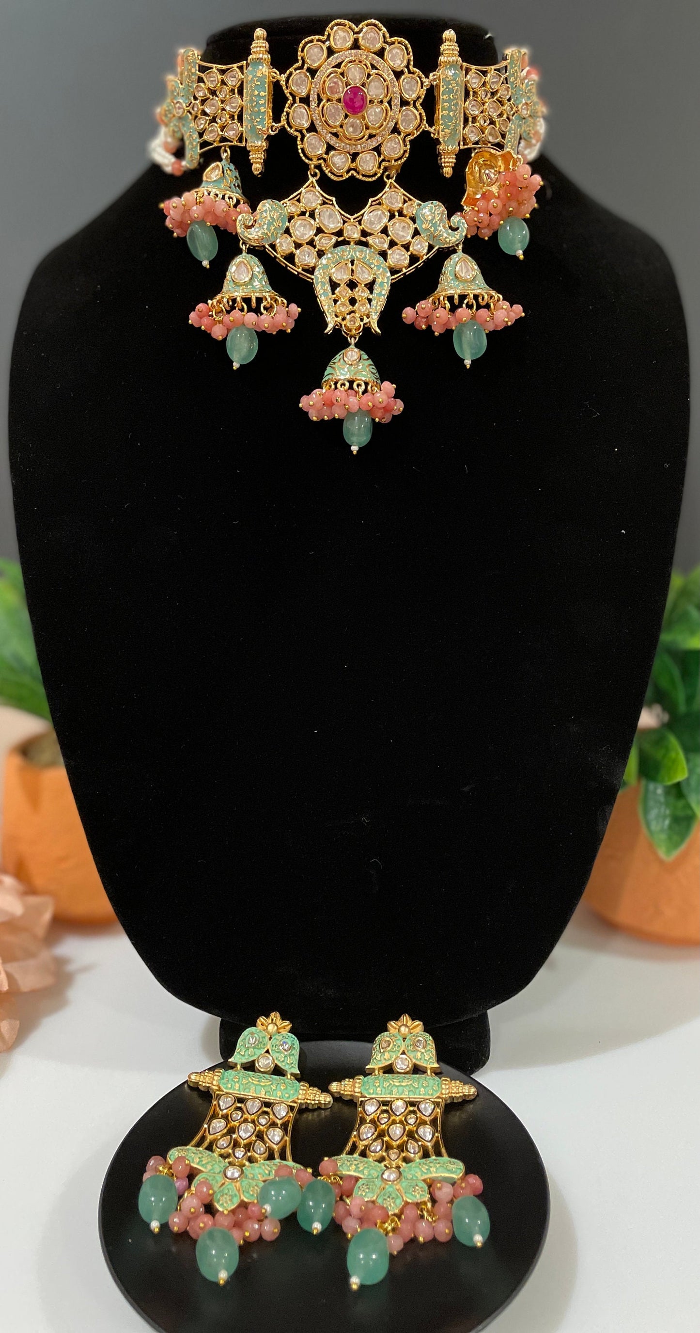 Floral Kundan Set