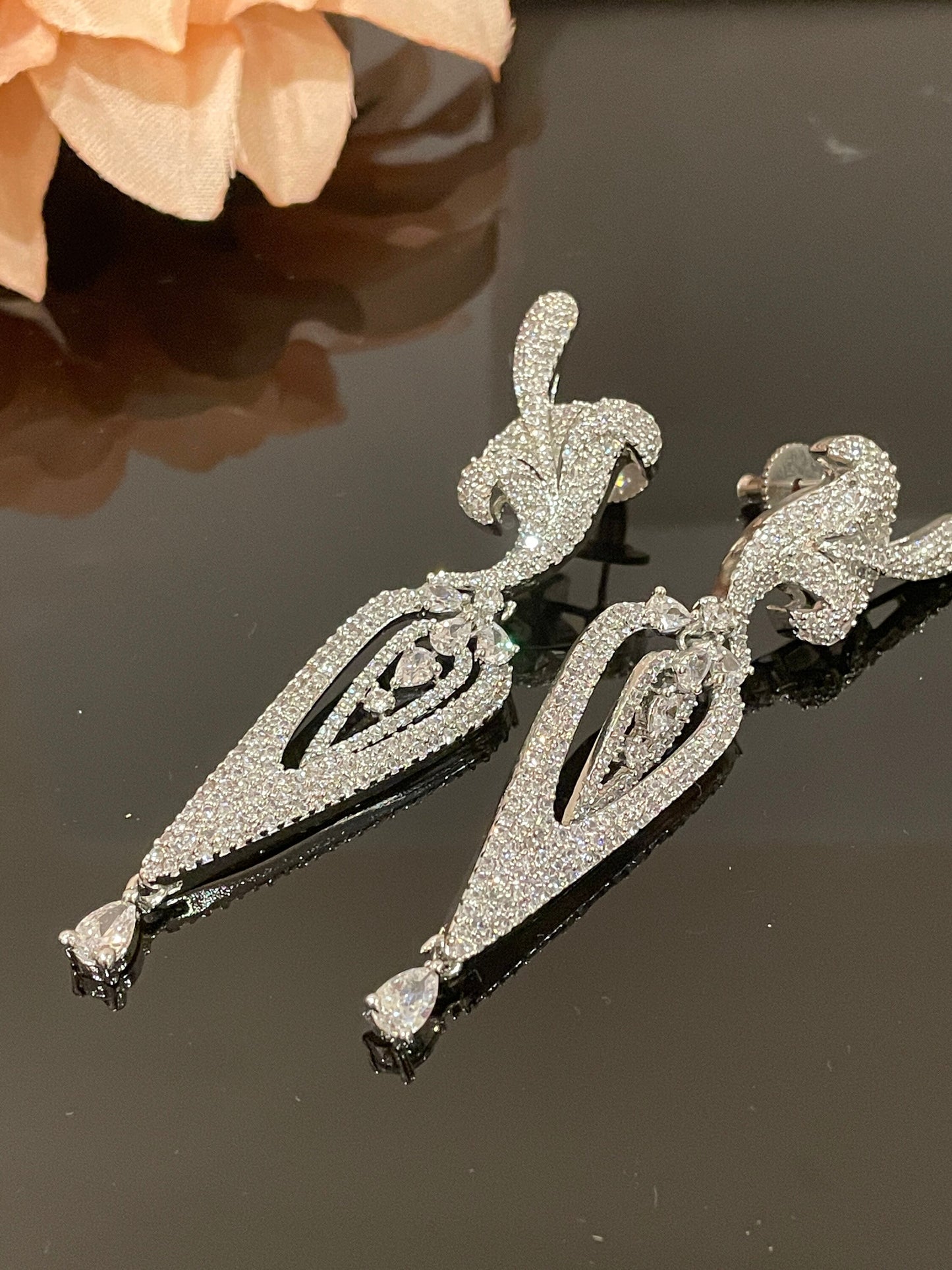 Rose gold silver Earrings