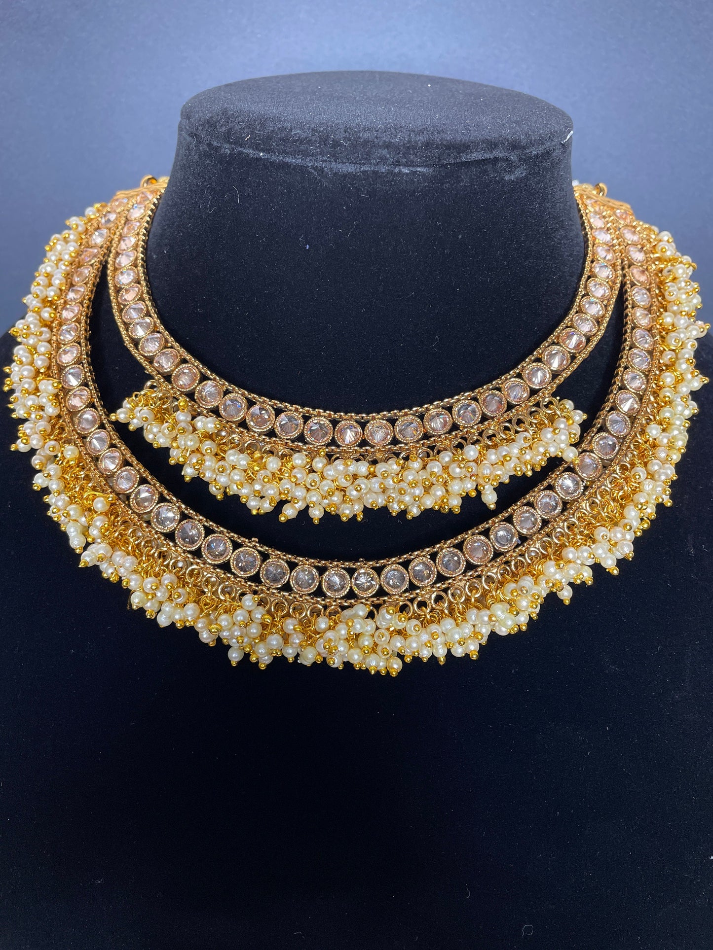 Conjunto Kundan de oro