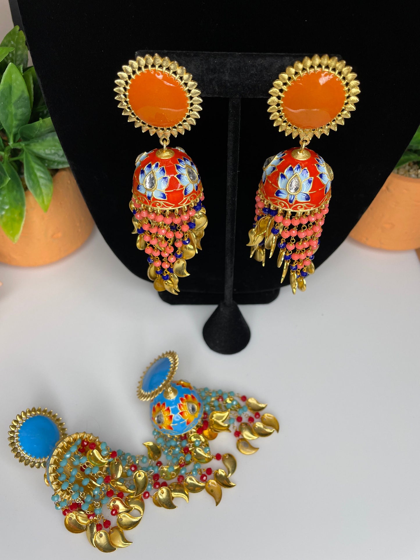 Largo Meenakari Chandbali