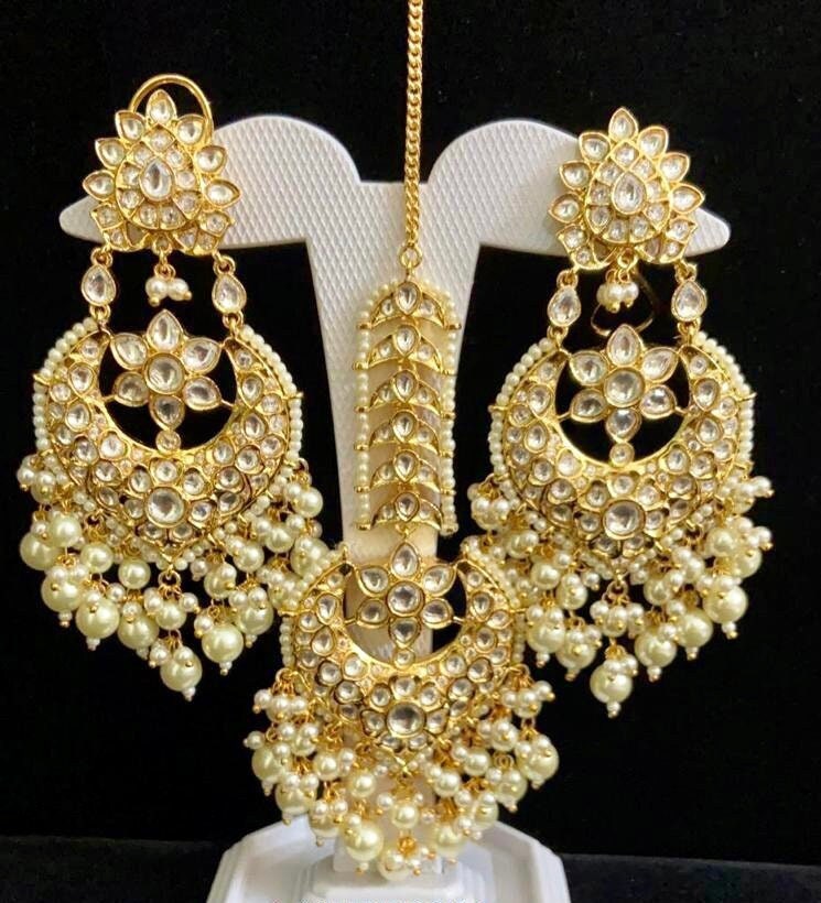 Pachi Kundan Gold Tikka Set