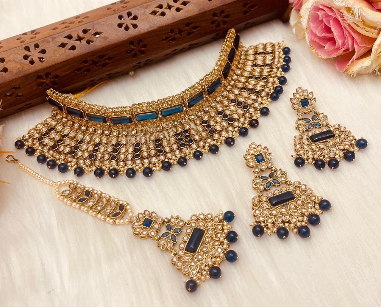 Pink Neckline Choker Set