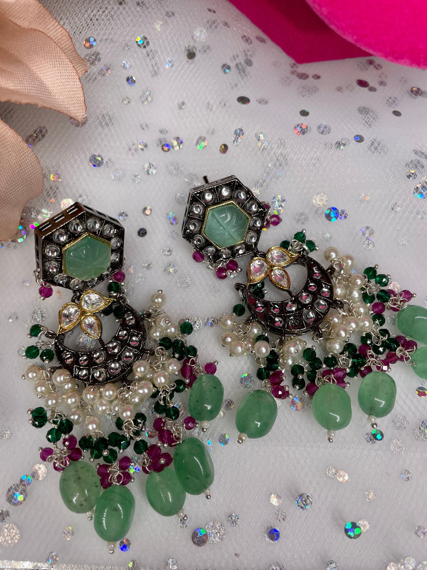Statement Bridal Green Choker
