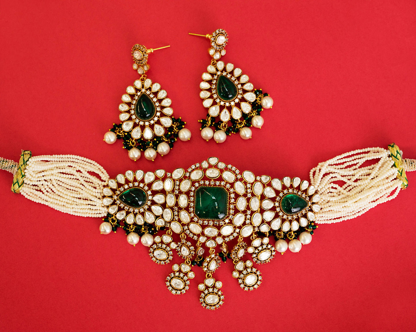 Jaipur Royal Moissanite Choker Set