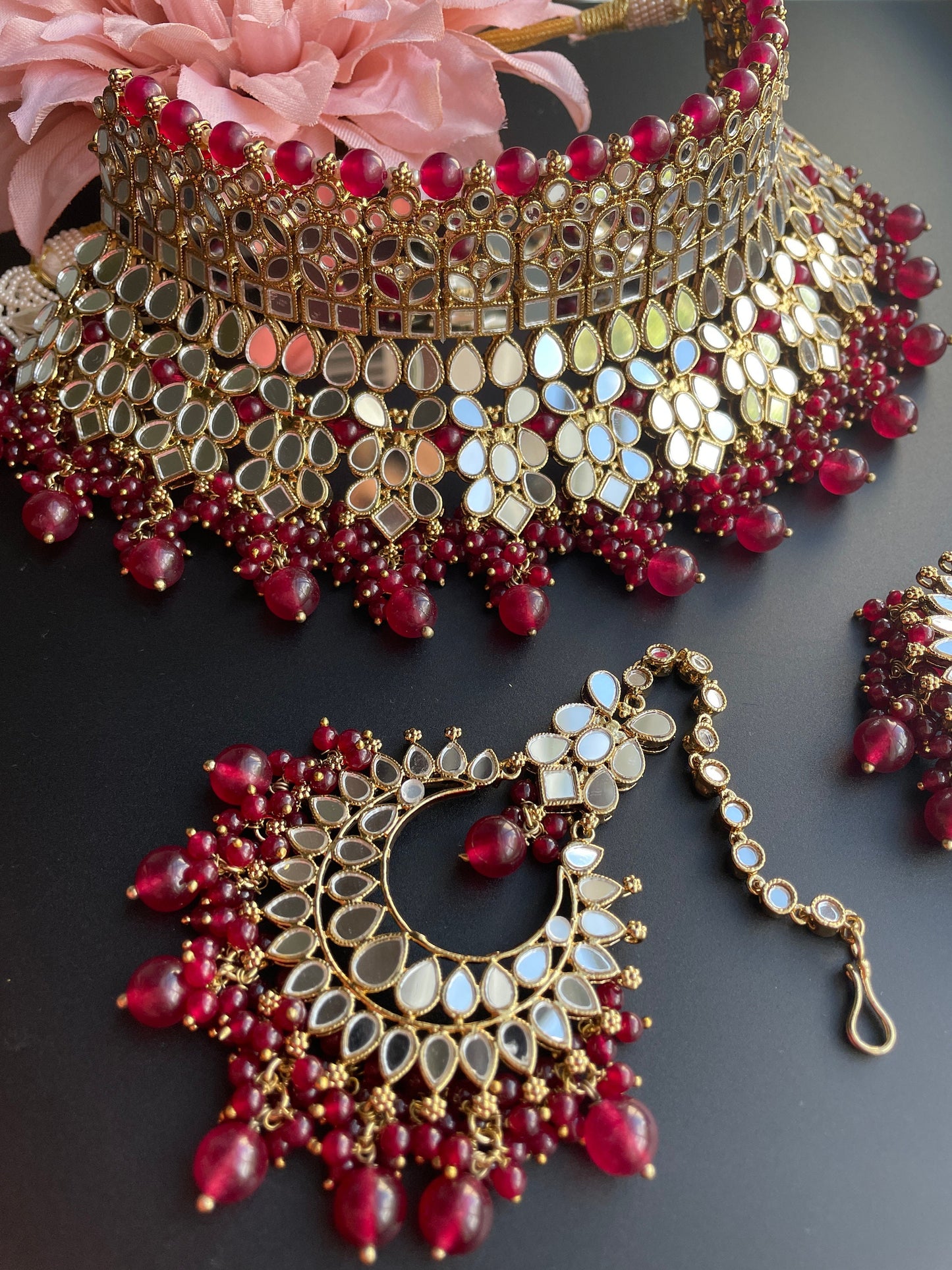 Mirror Statement Choker for Sangeet