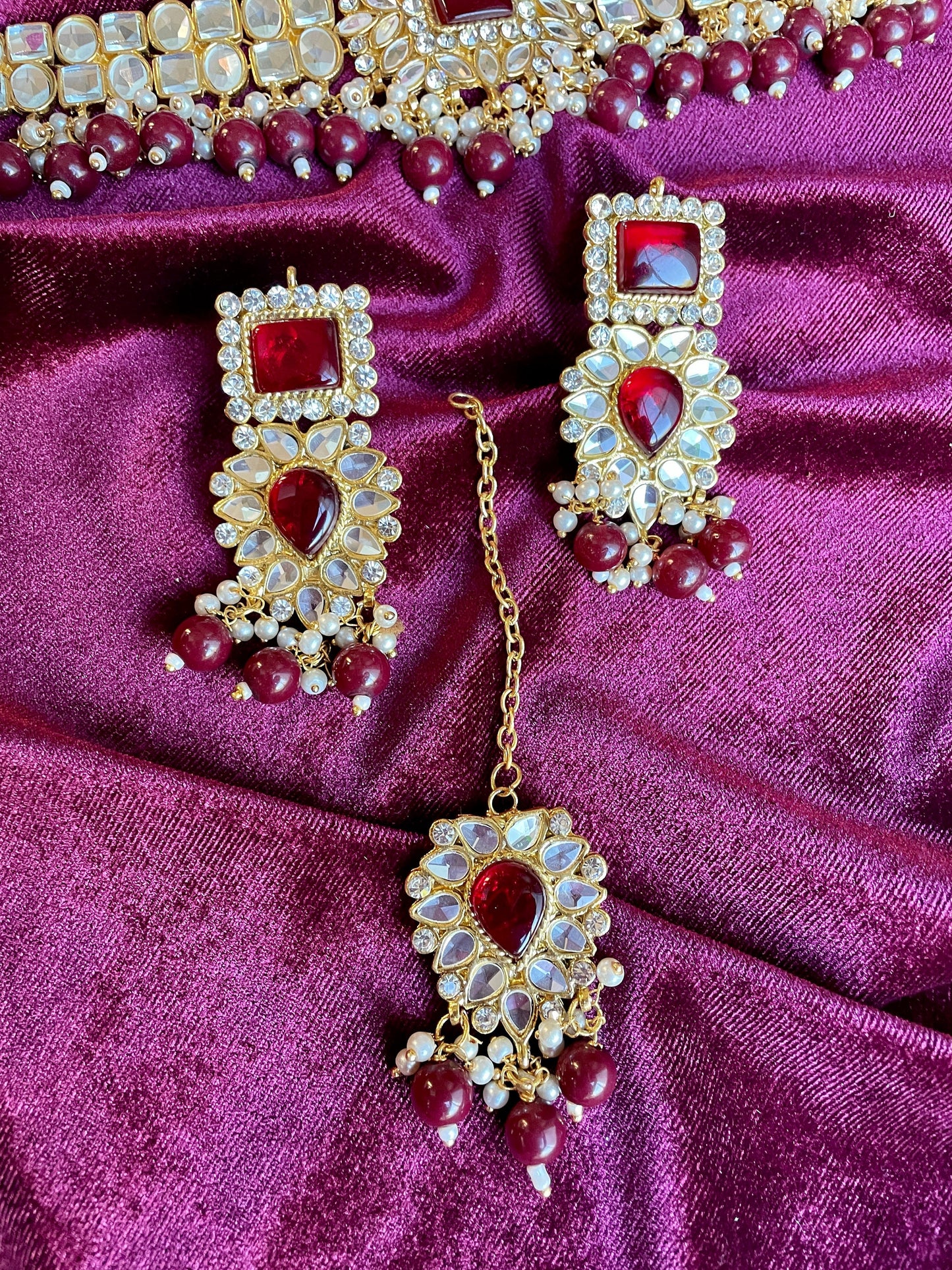 Gargantilla Espejo con Tikka y Pendiente