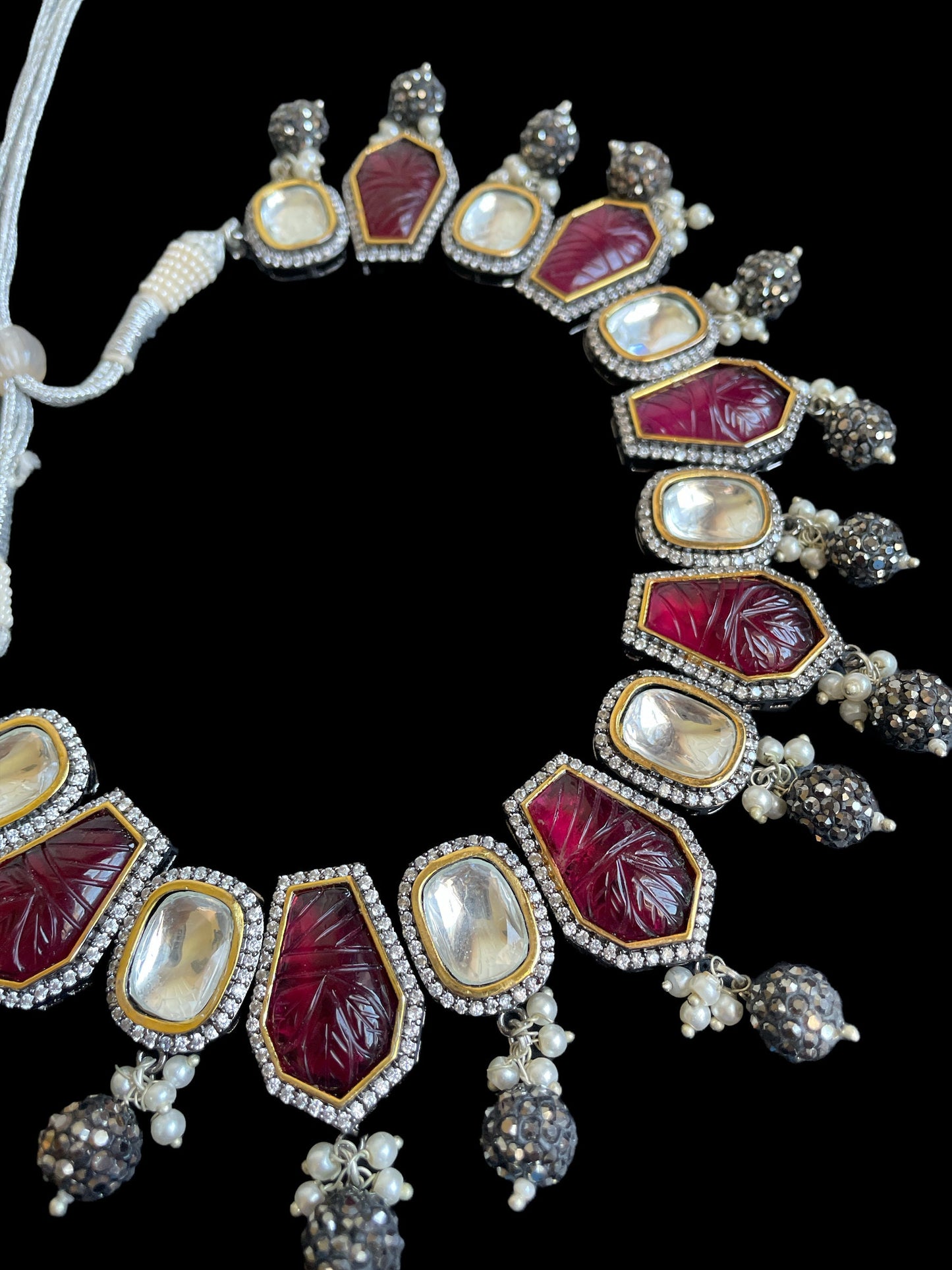 Red Kundan Choker Set