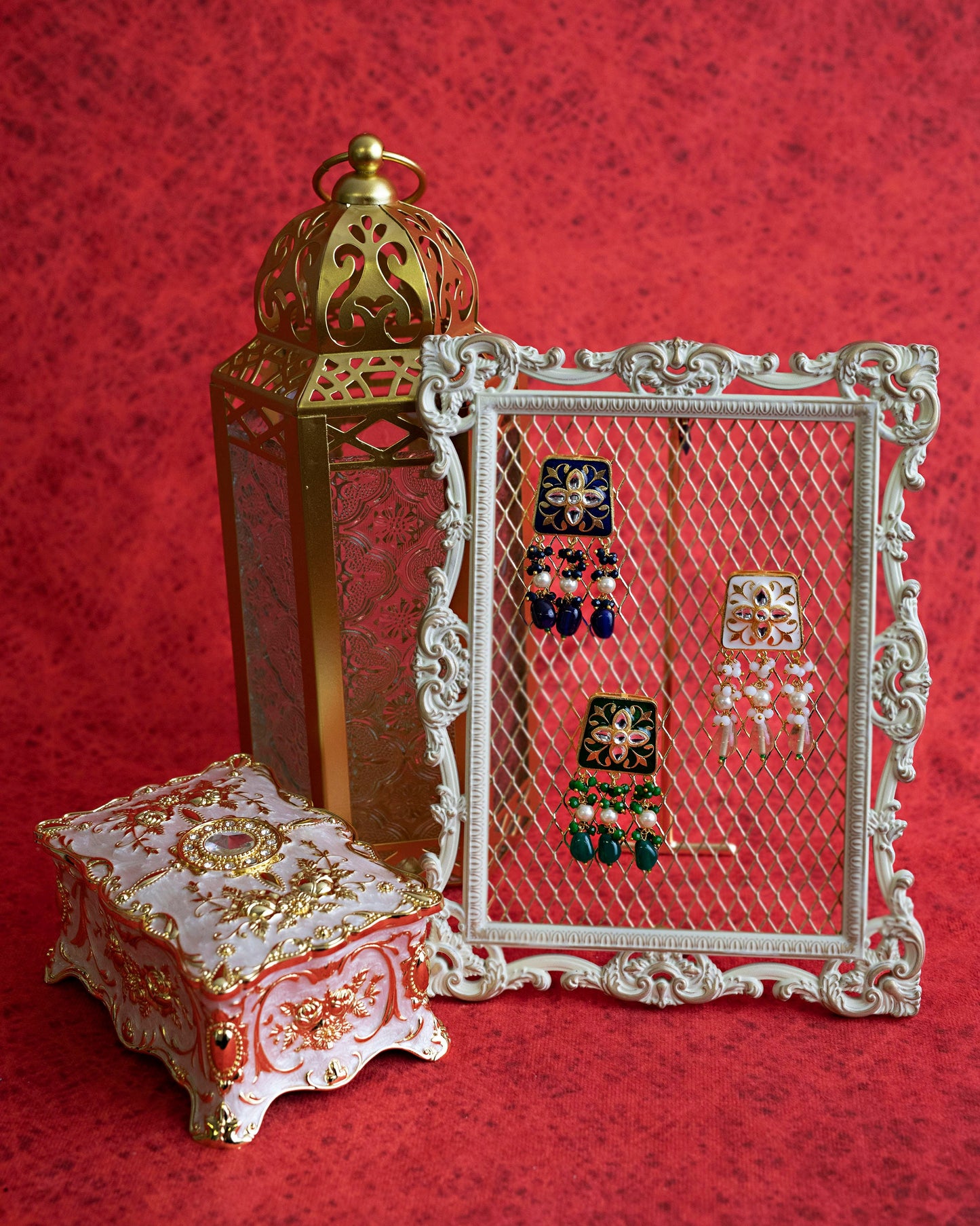 Pendiente Meenakari Jhumka