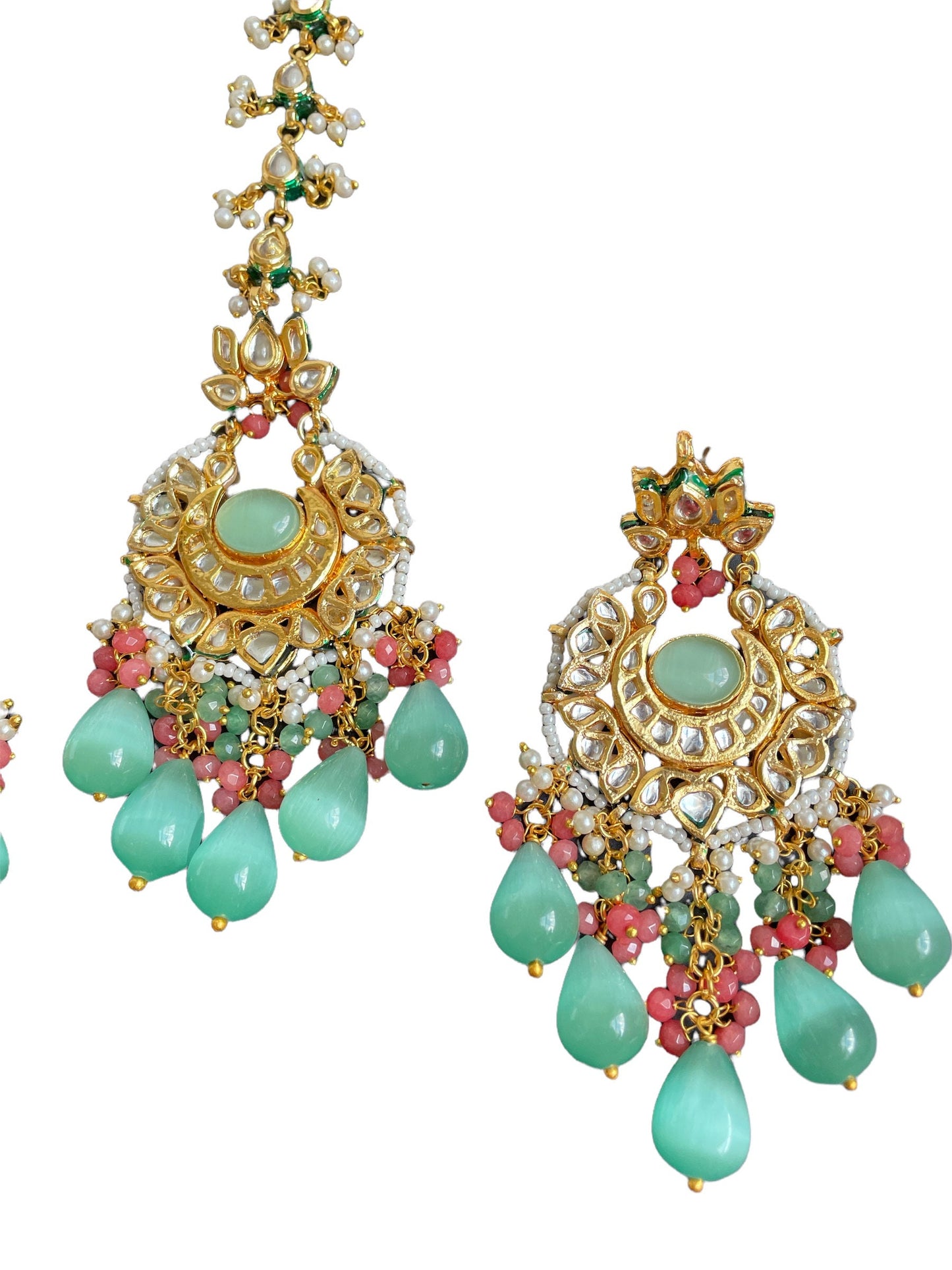 Thapa Kundan Tikka Earring set