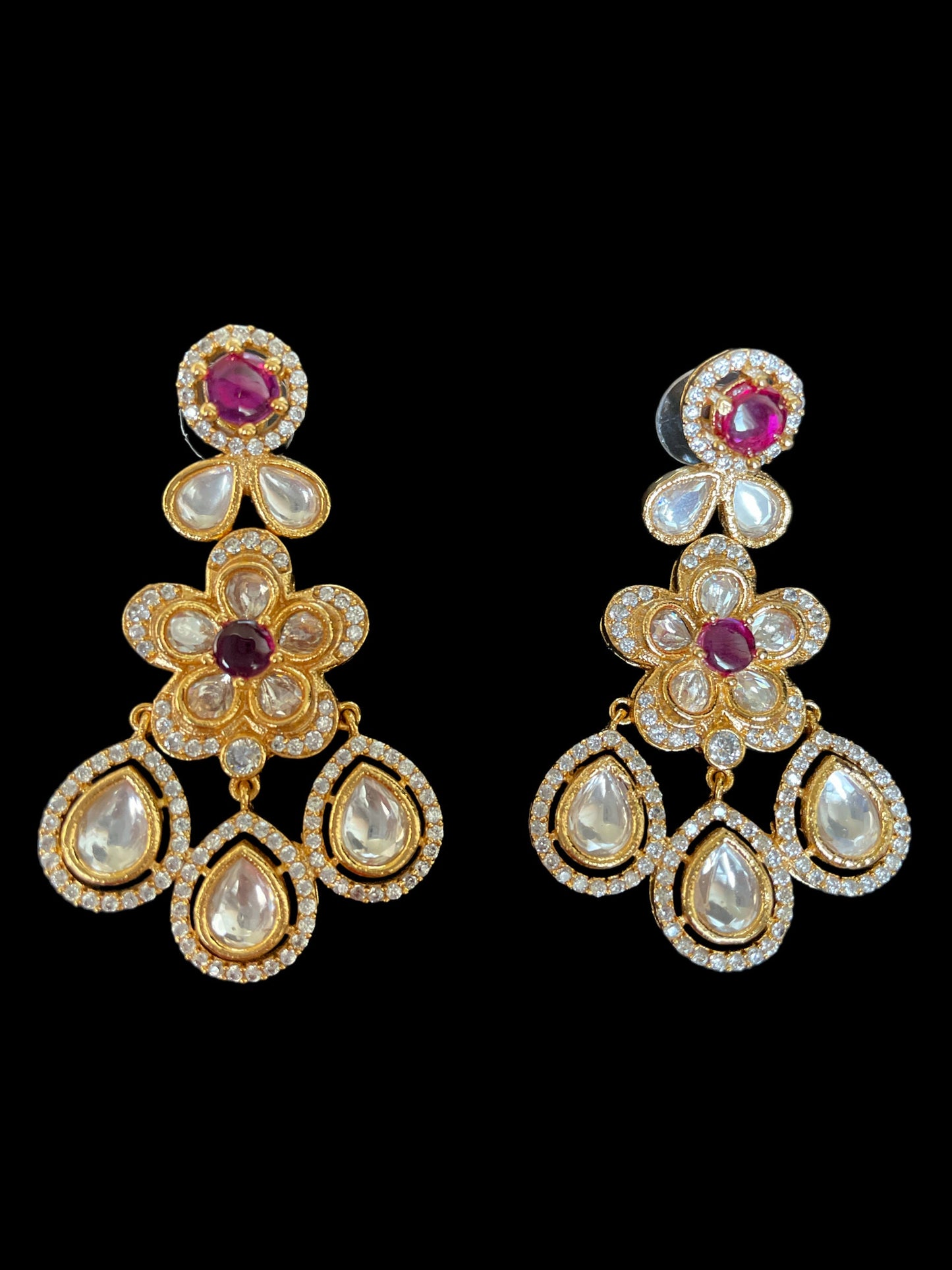 Floral Kundan Choker with Jhumka