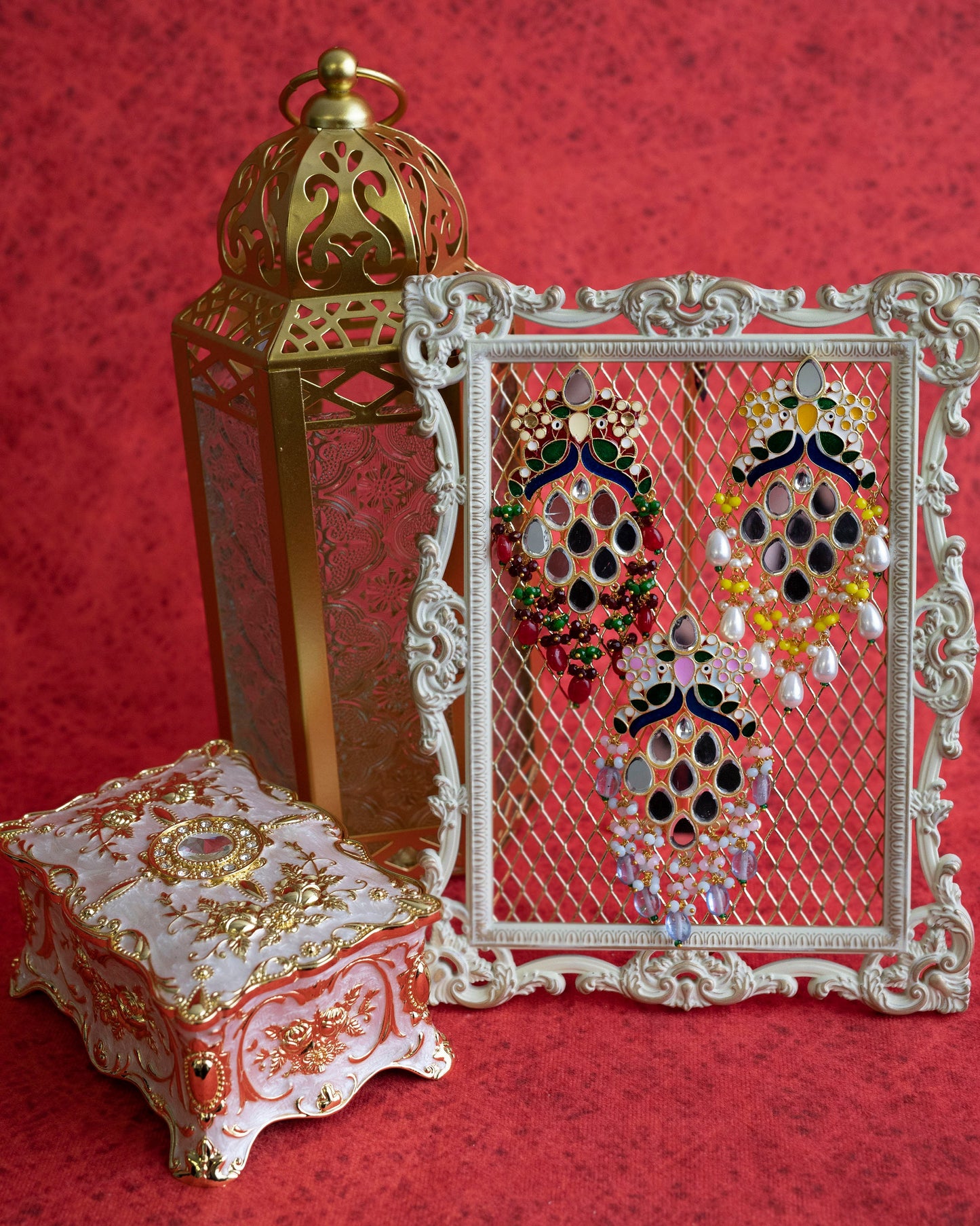 Pendiente Meenakari Jhumka