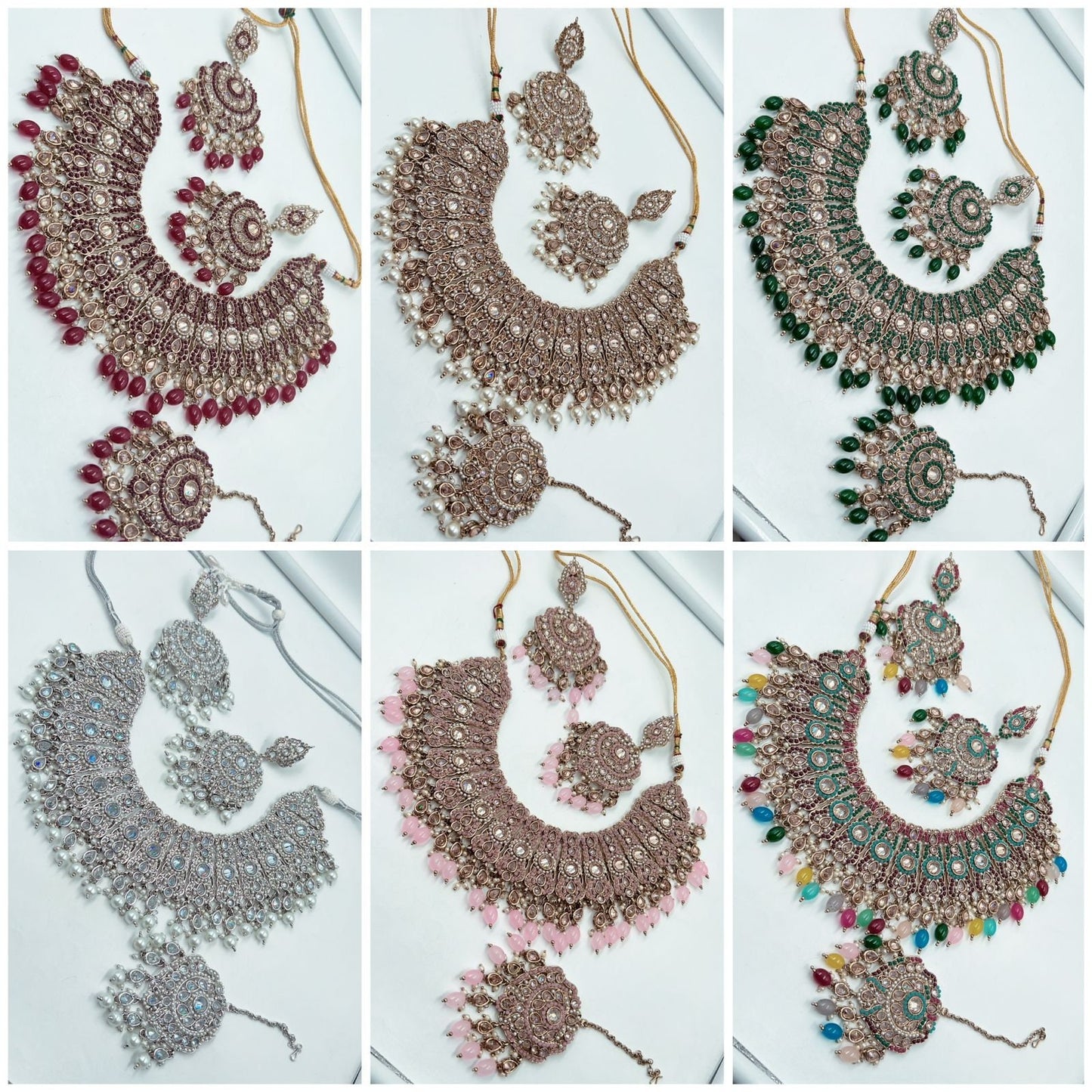 Polki choker with tikka