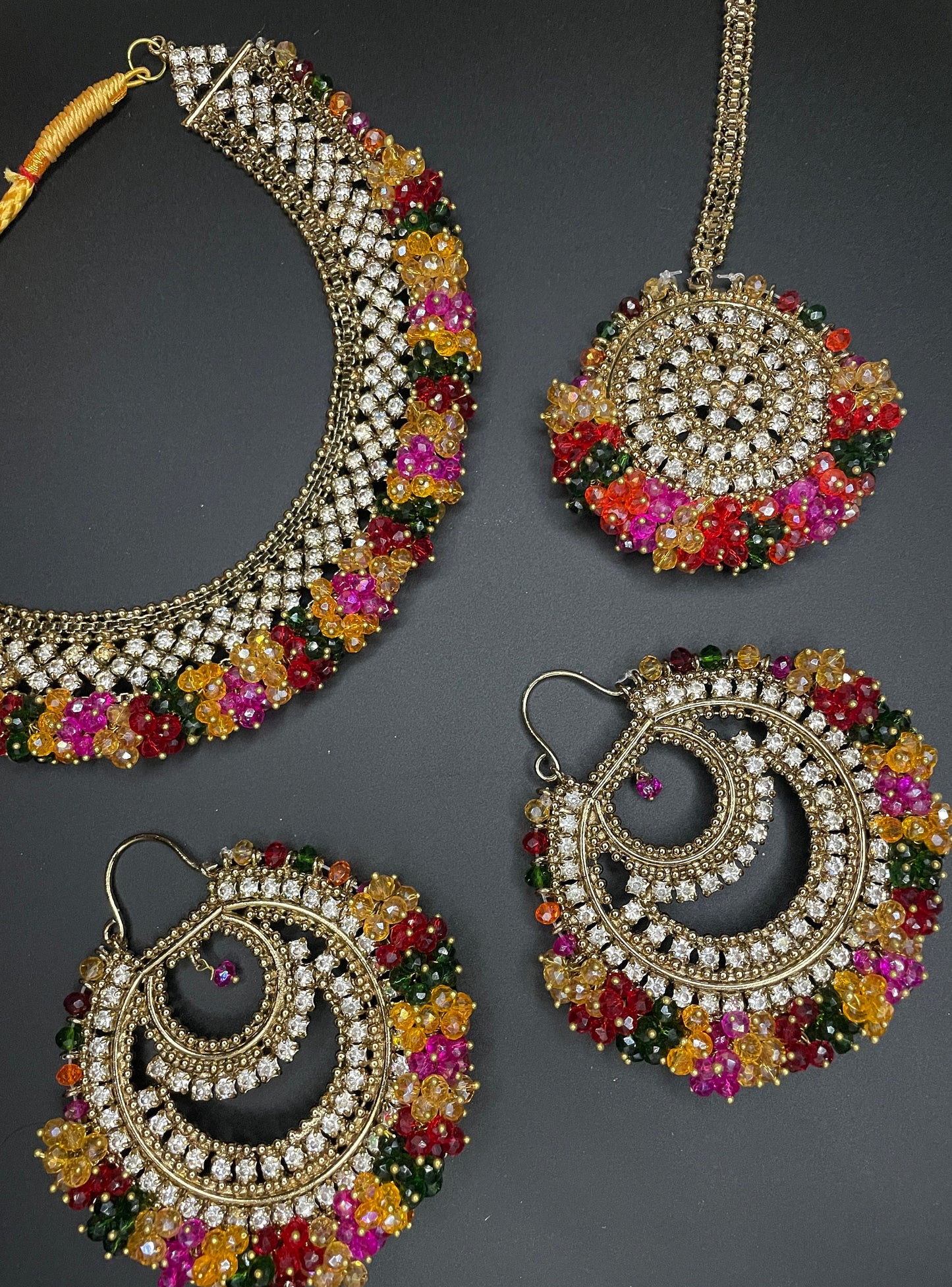 Multi Color Dainty Choker Set