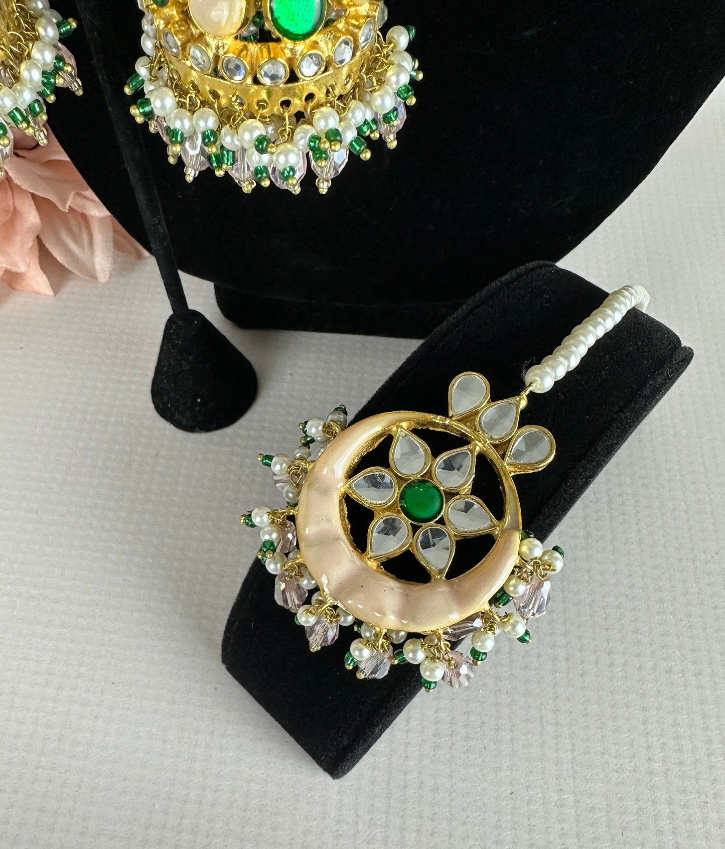 Meena Jhumka Tikka Set