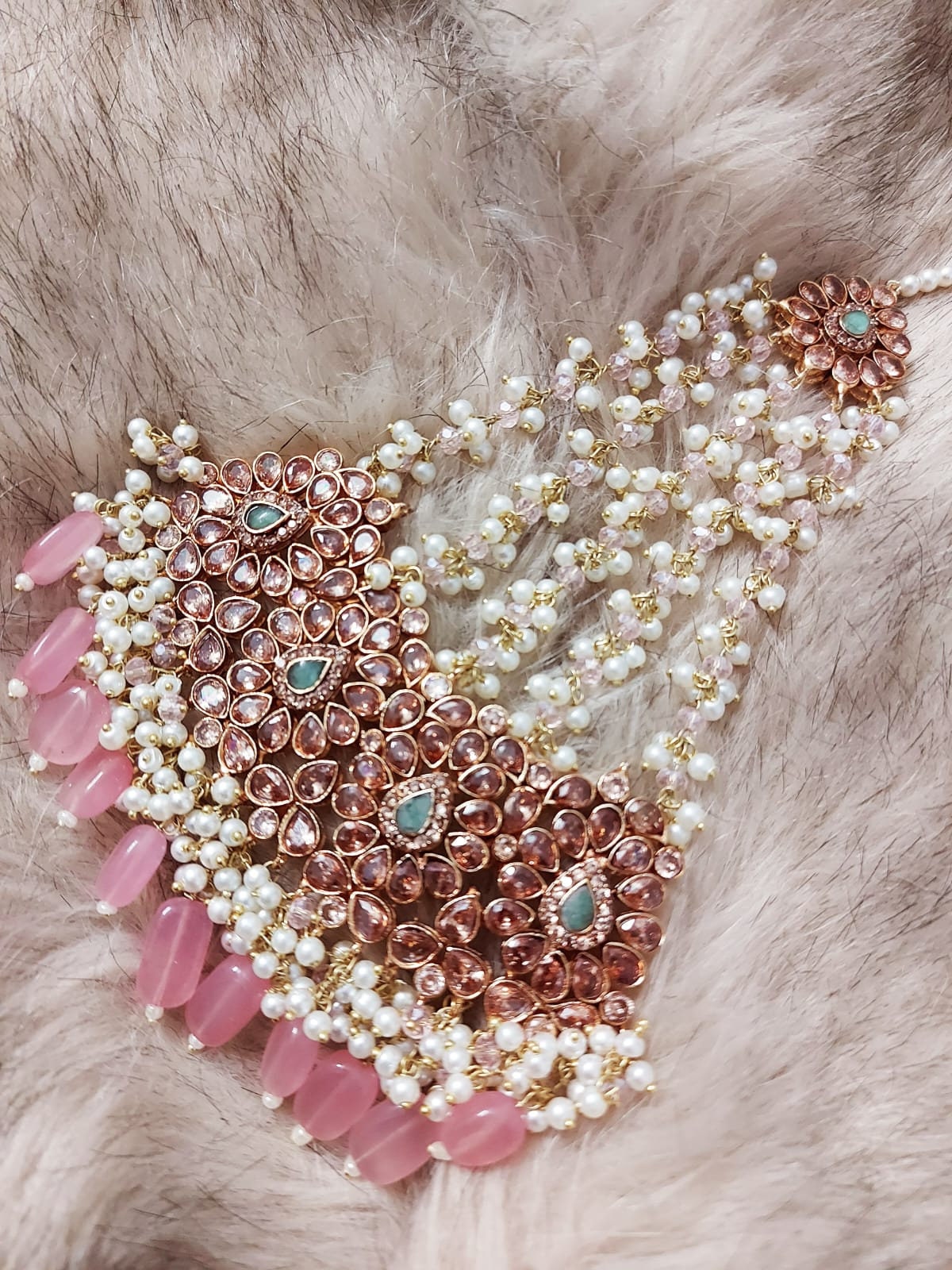 Mirror Choker with jhumka