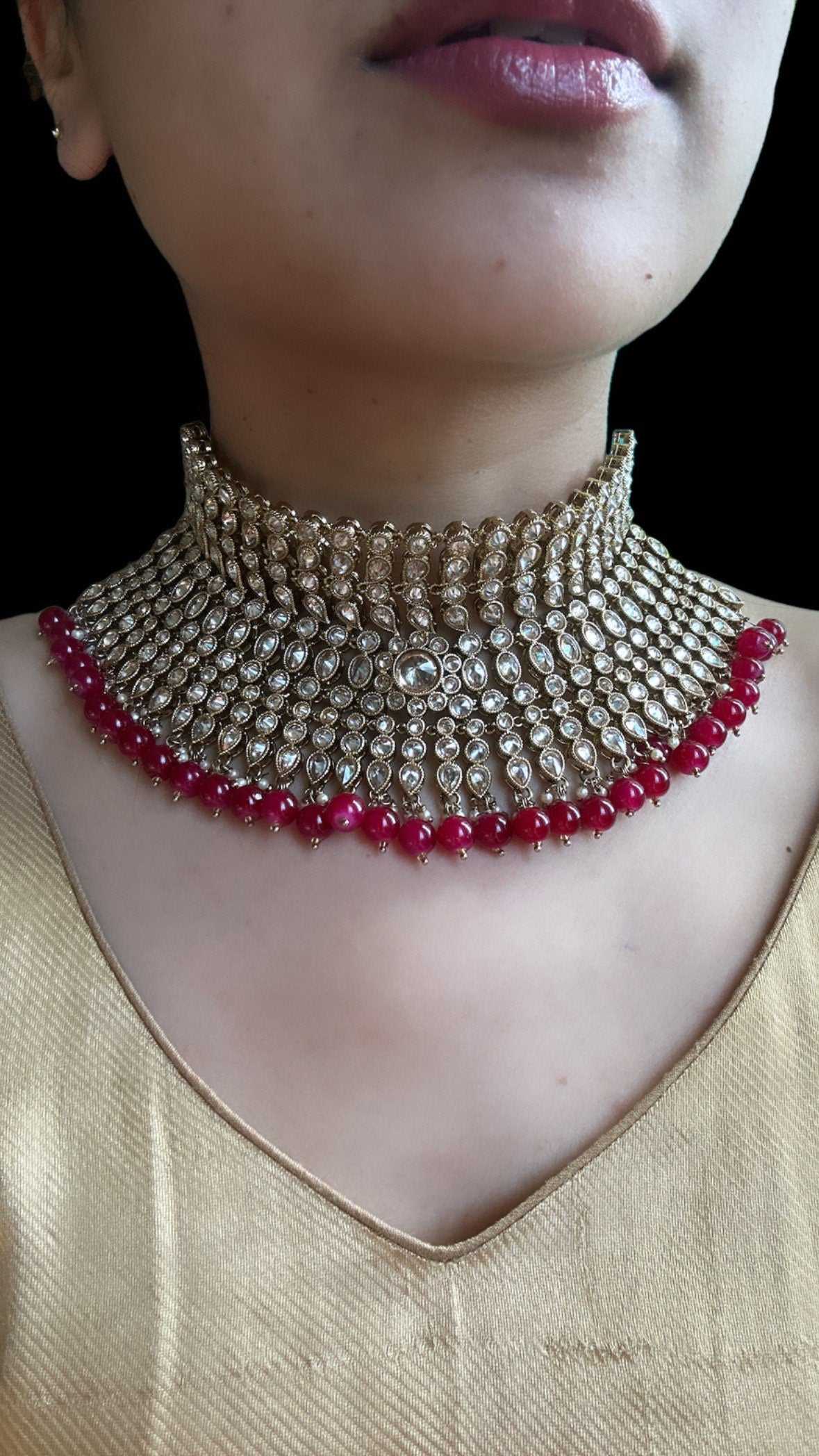 Gold Green Bronze bridal set