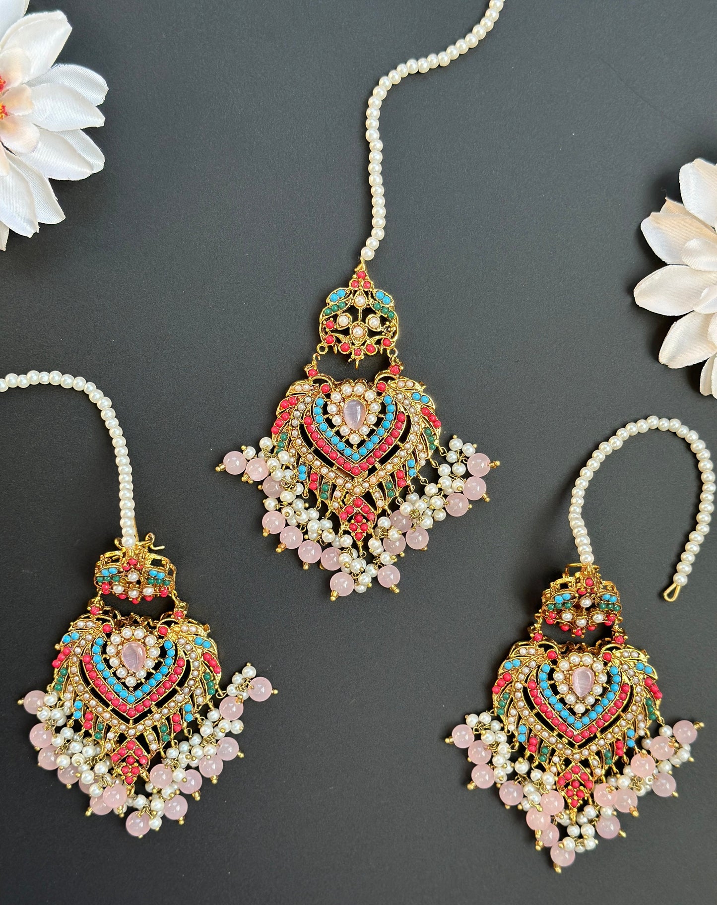 Multi Color Kundan Tikka Earring