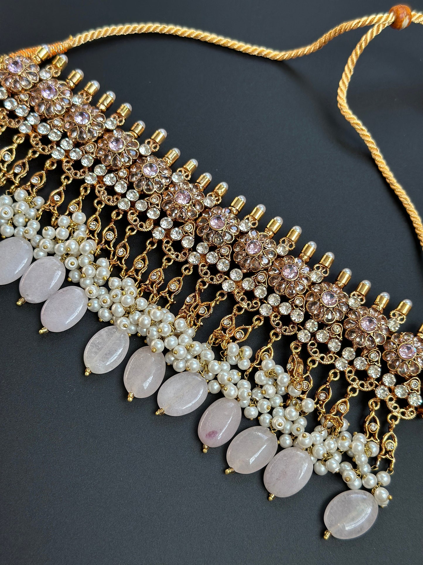 Polki Necklace with Precious Stone