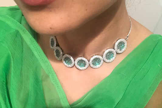 Green AD Choker Set  MerakeJewelry