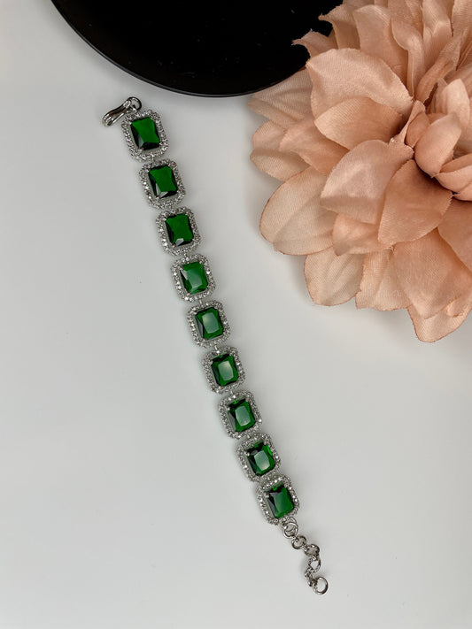 Emerald Diamond Bracelet  MerakeJewelry