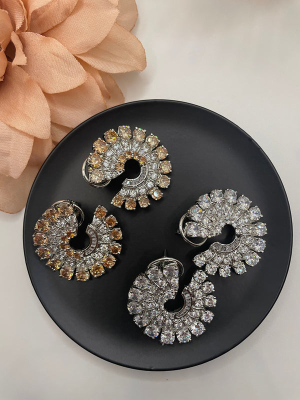 Circle Diamond Earrings