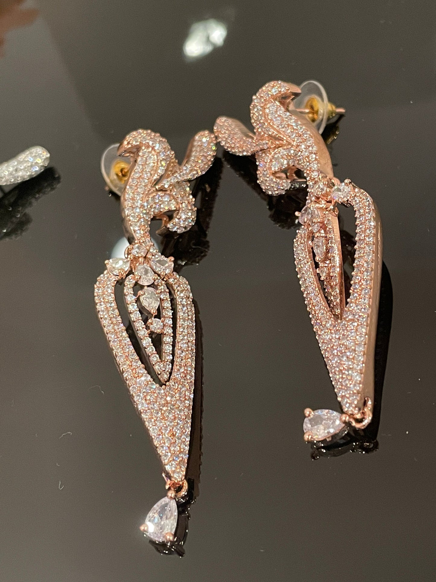 Rose gold silver Earrings