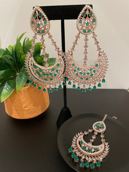 AD Tikka set - Pink/Green