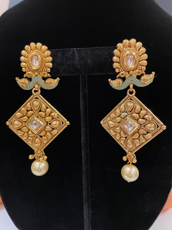 Collar largo de oro indio/collar largo kundan/rani haar/collar indio de perlas largas/joyería india de Bollywood/joyería paquistaní/oro indio