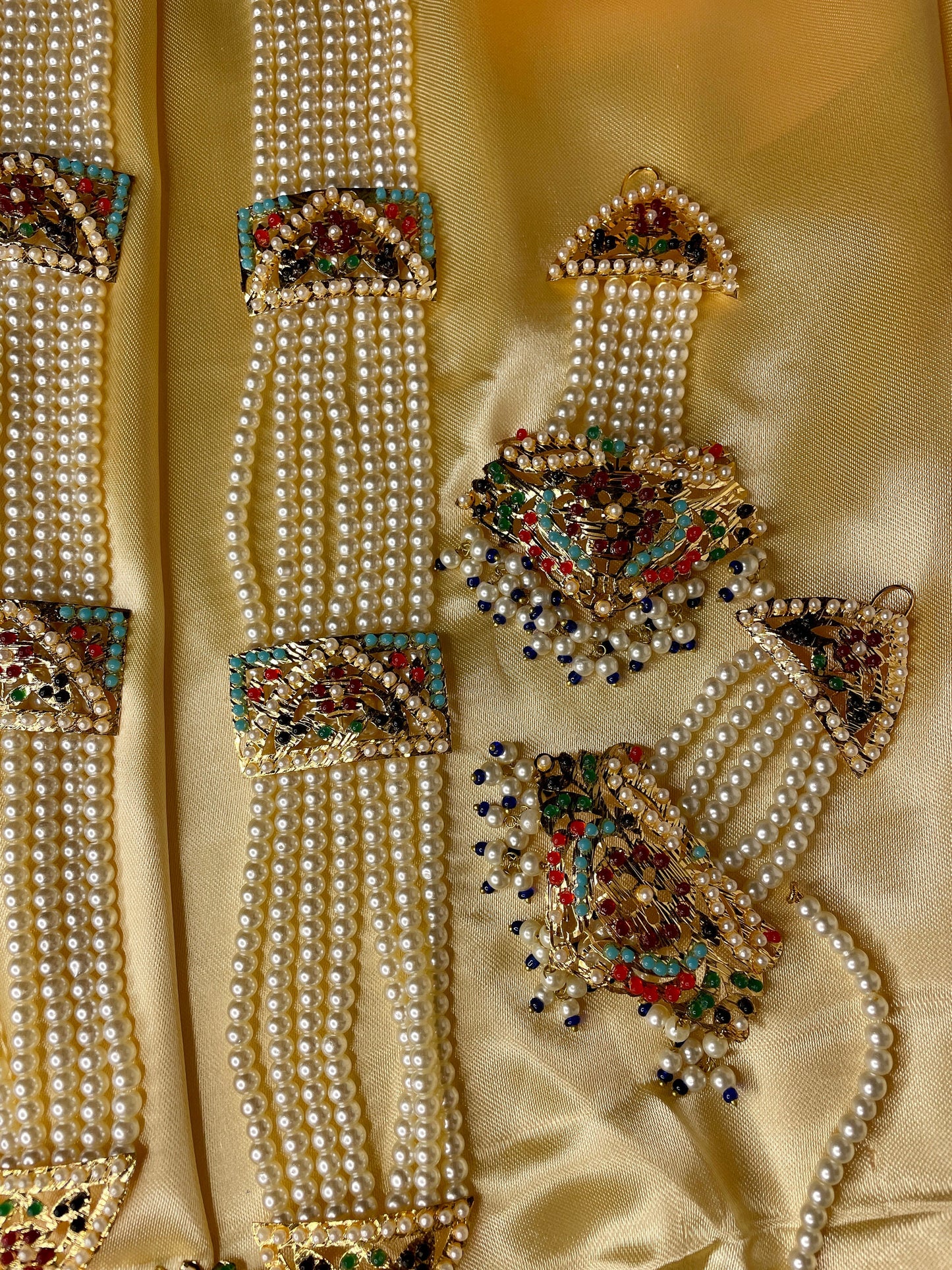 Joyería jadau india/joyería nupcial paquistaní/joyería Nikah/joyería india navratan/joyería Valima/collar de capa larga/gargantilla Valima/oro