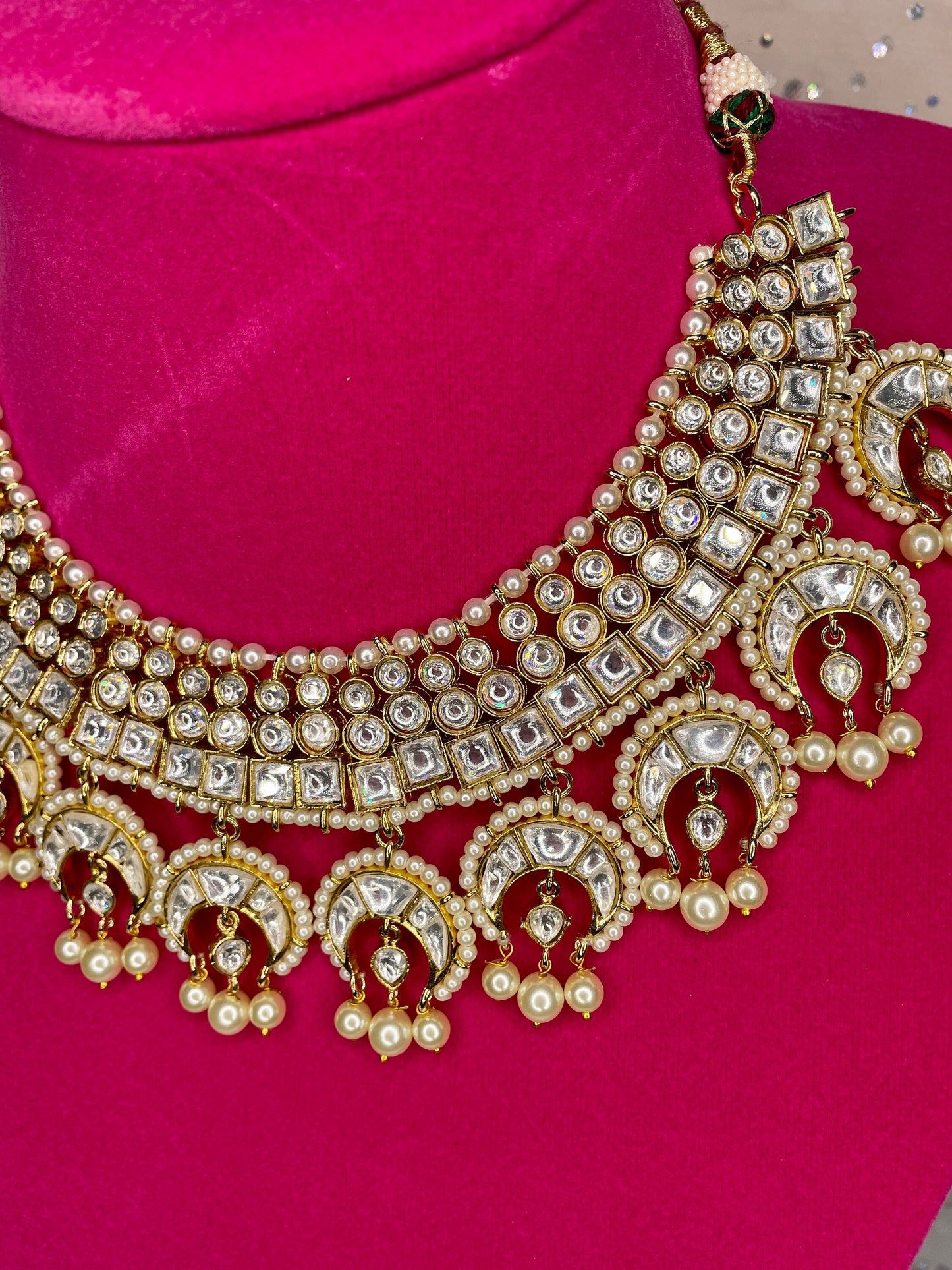 Gold Necklace with Earrings