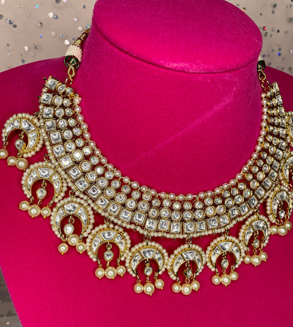 Gold Necklace with Earrings