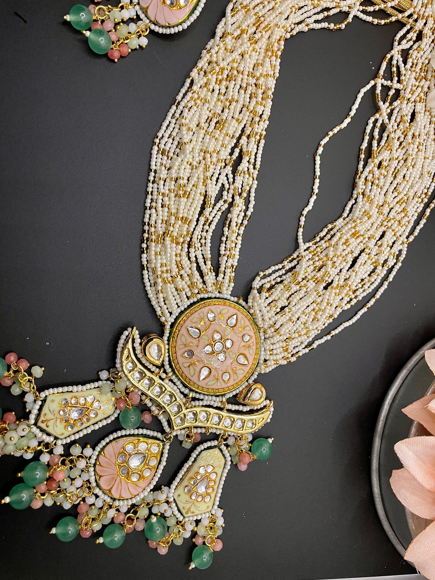 Joyería Rajasthani/Collar Meenakari/Joyería india de Bollywood/Collar nupcial indio/Joyería Mehendi/Collar indio único brillante jhumka