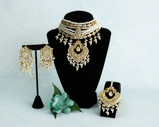 Thapa Kundan Choker Set with Pearl  MerakeJewelry