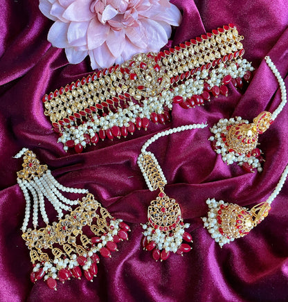 Joyería inspirada en sabyasachi/gargantilla paquistaní/joyería nupcial paquistaní/joyería Nikkah/gargantilla multicolor/joyería walima/joyería de boda india