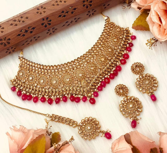 Gold Bronze bridal set  MerakeJewelry