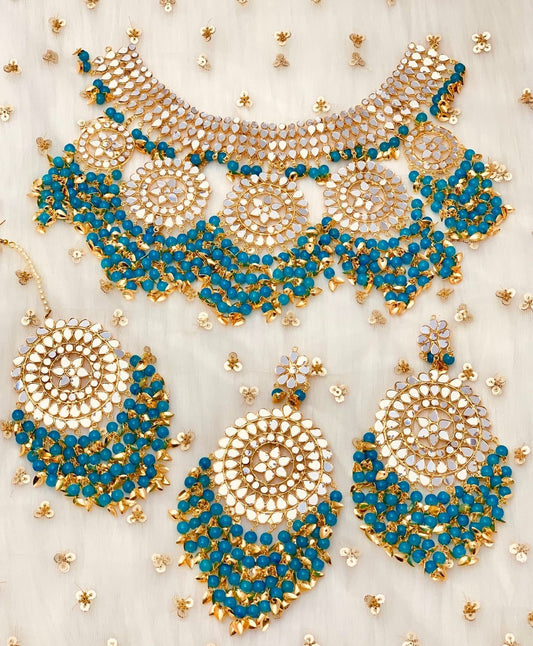 Punjabi Mirror Bridal Set  MerakeJewelry