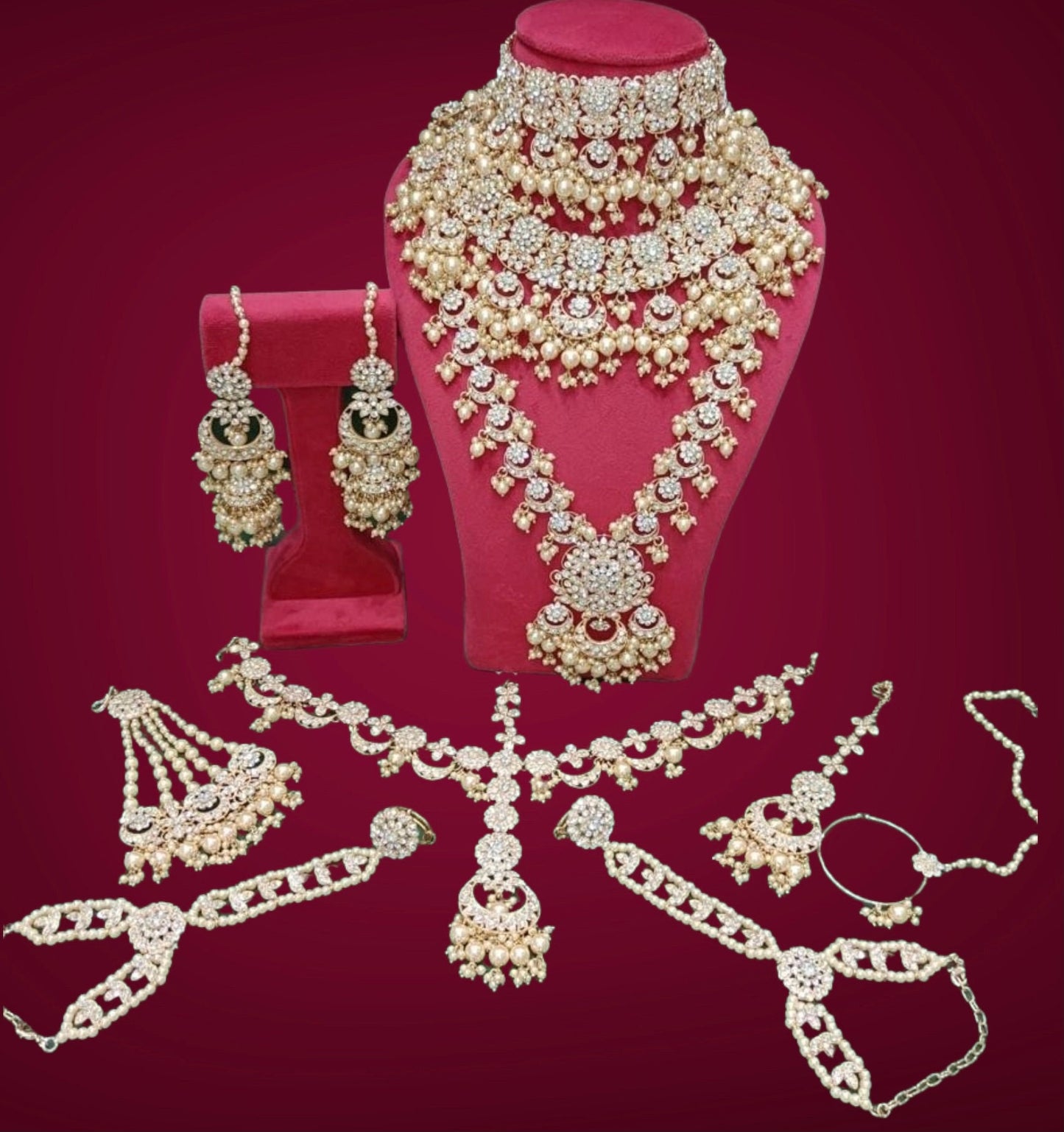 Indian layer wedding choker/Sabyasachi Indian Jewelry/Kundan necklace set/Pakistani wedding necklace/complete polki bridal set/rose gold set