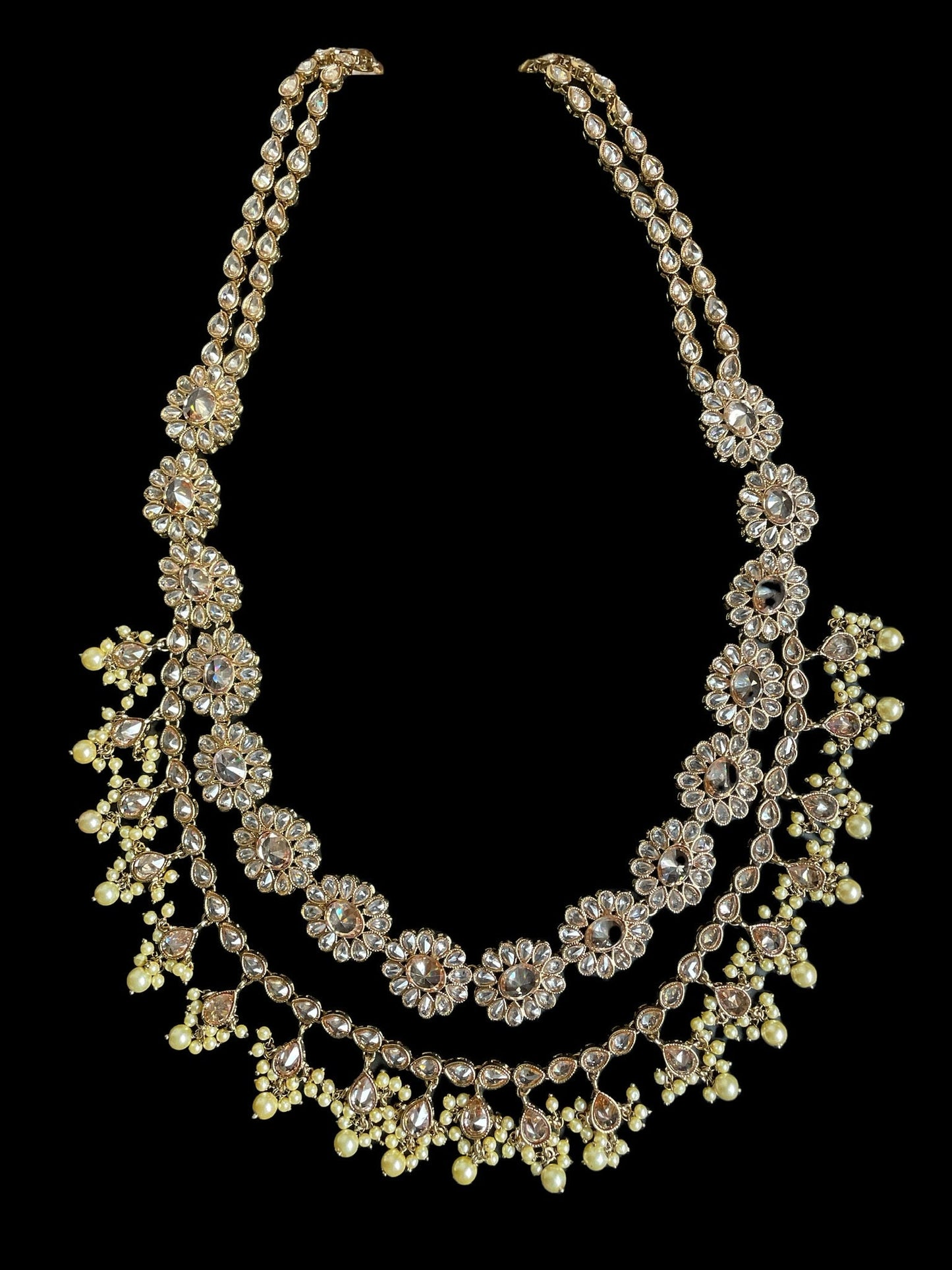 Indian layer wedding choker/Sabyasachi Indian Jewelry/Kundan necklace set/Pakistani wedding necklace/complete polki bridal set/bridal nath