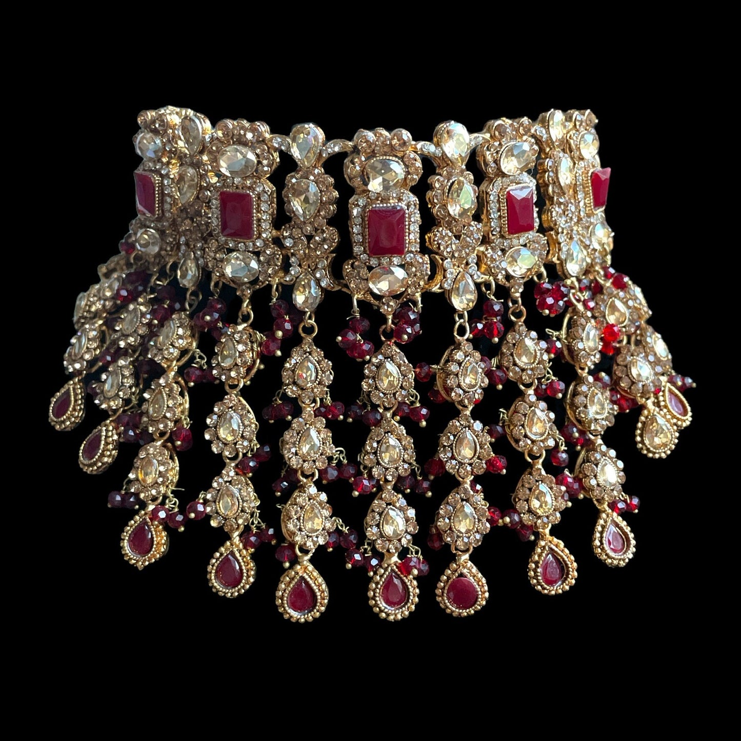 Gargantilla de boda de oro y perlas indias/Joyería india Sabyasachi/Conjunto de collar Kundan/Collar polki/Collar de boda paquistaní/Conjunto nupcial