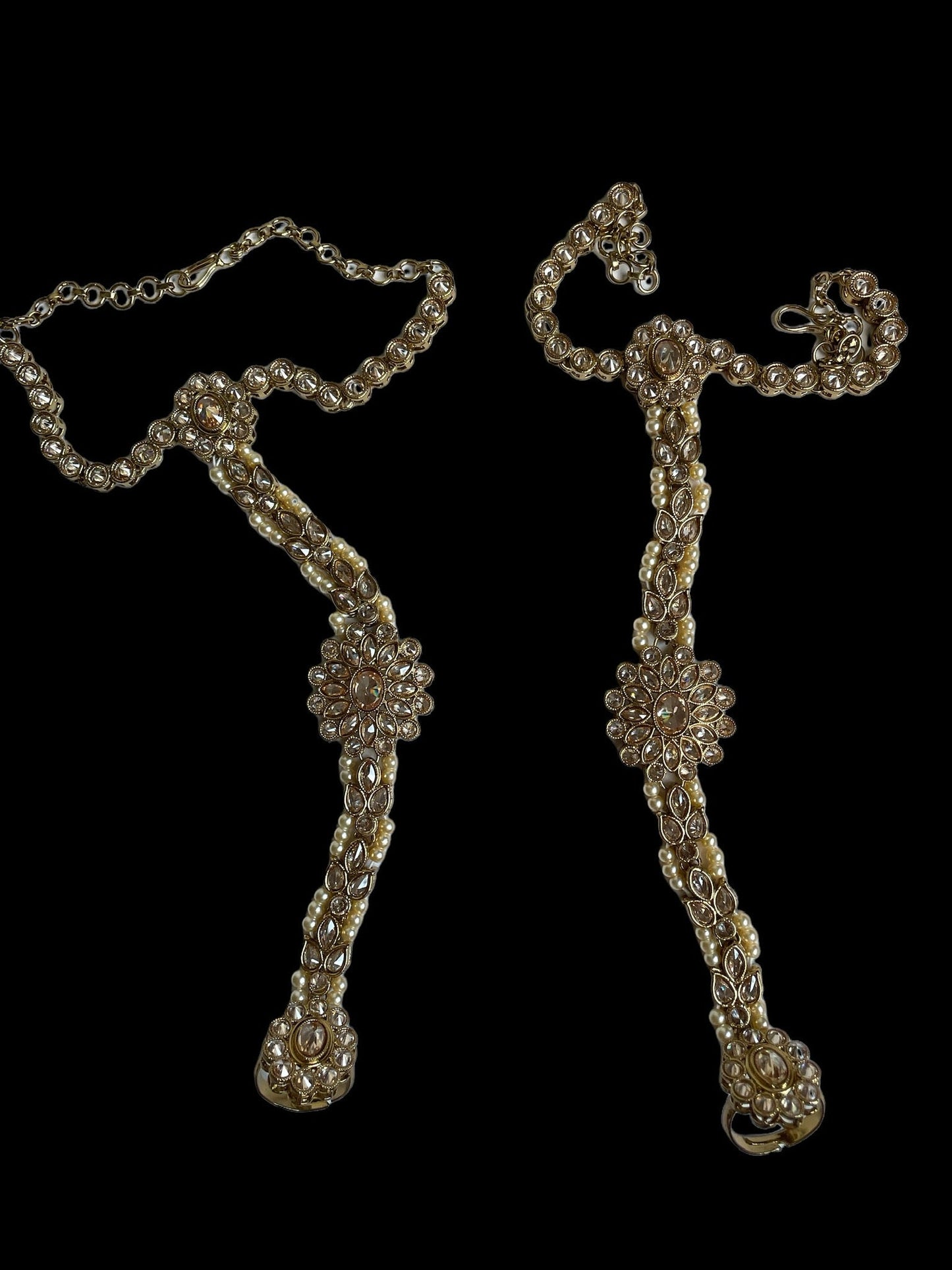 Indian bridal set/antique gold kundan Set/Nikkah jewelry/Indian choker with long necklace/Polki Choker/Sabyasachi necklace with nosering