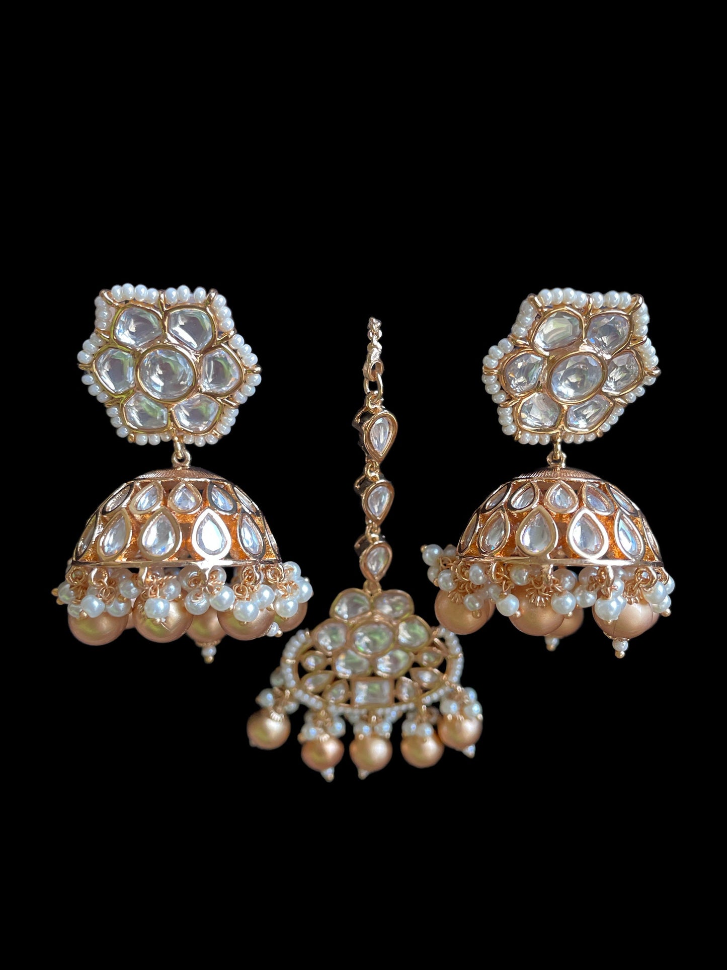 Indian matte bridal set/gold kundan Set/Polki Gold jewelry/Pakistani jewelry/sabyasachi choker with tikka/Festive Choker/Sabyasachi necklace