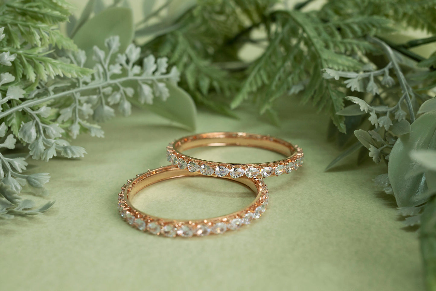 American Diamond Gold Bangles