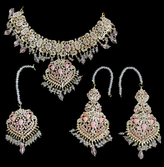 Joyería Sabyasachi Bollywood/Joyería Kundan/gargantilla jadau/Conjunto nupcial indio/Joyería india rosa/conjunto paquistaní nikah passa/Polki jhumka tikka  MerakeJewelry