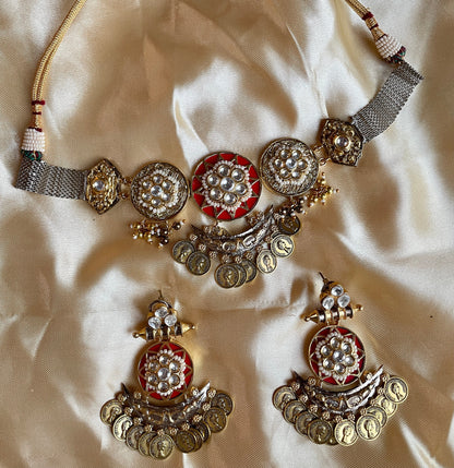 Boho Meenakari Choker Set