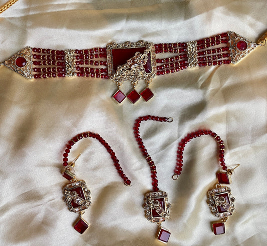 Joyería sabyasachi india/gargantilla kundan rosa/gargantilla india de oro blanco/collar Polki tikka/gargantilla ajustada brillante/gargantilla egipcia paquistaní  MerakeJewelry