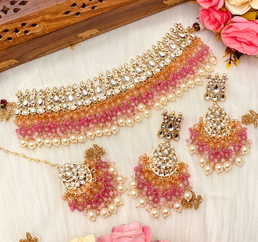 Faux Kundan Indian bridal set  MerakeJewelry