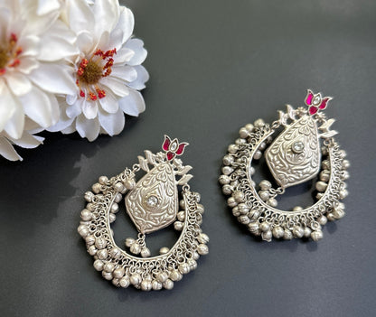 Oxidized Oversize Jhumka Earring