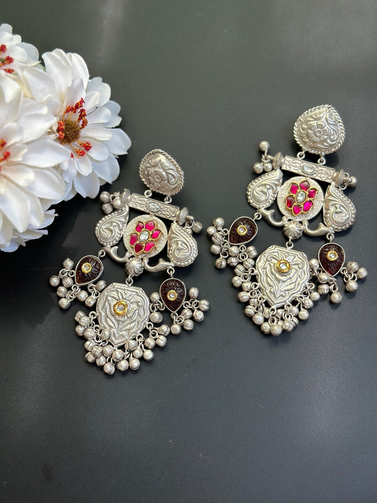 Oxidized Oversize Jhumka Earring